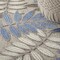 Homeroots 4 ft. Round Gray & Blue Leaves Indoor & Outdoor Area Rug 384870 - alternate 3
